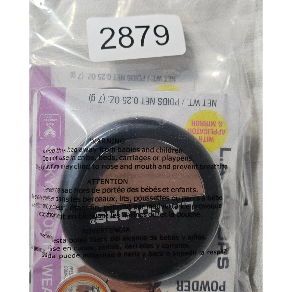 LA COLORS Pressed Powder CBPP266 Cappuccino 0.25oz Lot of 3‎ Mirror Applicator